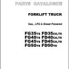 064 TCM Forklift FD35 FD40 FD45 FD50 FG35 FG40 FG45 FG50 C8 T8 Parts Catalog PF 35AF