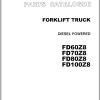 067 TCM Forklift FD60Z8 FD70Z8 FD80Z8 FD100Z8 Parts Catalog PF 30CG