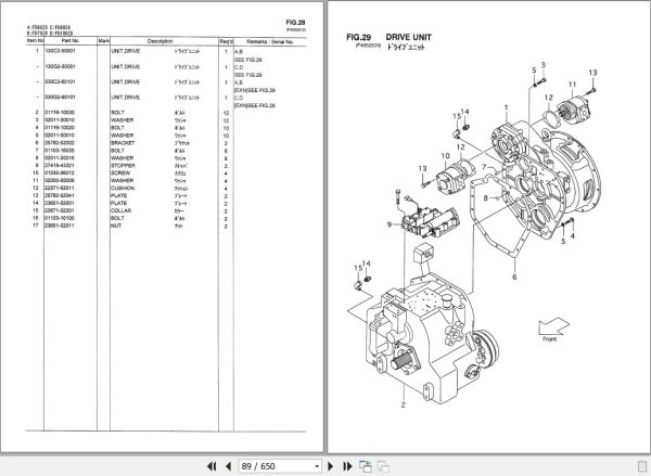 067 TCM Forklift FD60Z8 FD70Z8 FD80Z8 FD100Z8 Parts Catalog PF 30CG 2