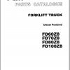 068 TCM Forklift FD60Z8 FD70Z8 FD80Z8 FD100Z8 Parts Catalog PF 30CH