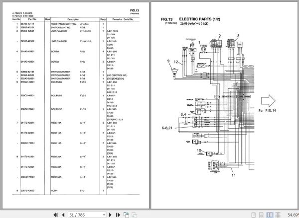 068 TCM Forklift FD60Z8 FD70Z8 FD80Z8 FD100Z8 Parts Catalog PF 30CH 1