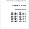 072 TCM Forklift FG10C13 to FD18T13 Parts Catalog PF 0A2A