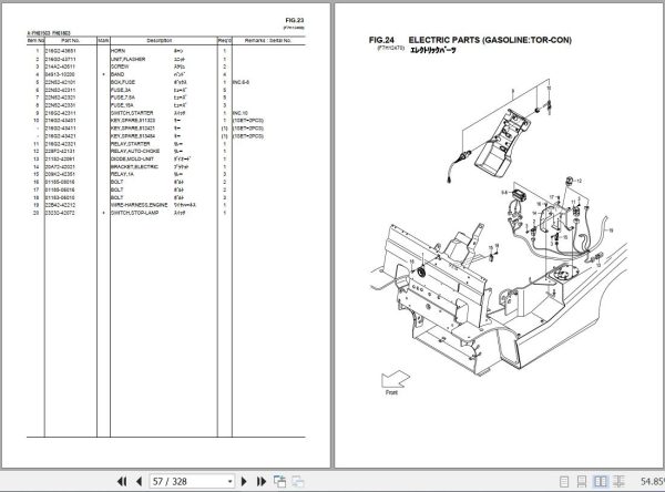 079 TCM Forklift FHDG15 FHDG18 C3 T3 Parts Catalog PF 0B6A 1