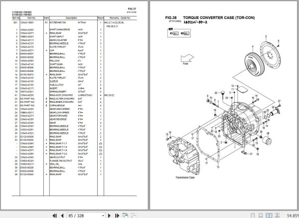 079 TCM Forklift FHDG15 FHDG18 C3 T3 Parts Catalog PF 0B6A 2