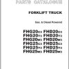 080 TCM Forklift FHDG20 FHDG25 C3 T3 W3 Parts Catalog PF 2E0D