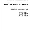 087 TCM Forklift FTB16 7 FTB18 7 Parts Catalog PB 83AC