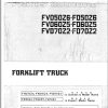088 TCM Forklift FVD50 FD50Z6 FVD60 FD60Z5 FVD70 FD70Z2 Parts Manual PF 437C