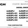 090 TCM Isuzu Engine 4JG2PJ Series Parts Manual PE 4JG2E