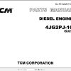 091 TCM Isuzu Engine 4JG2PJ 10 Parts Manual PE 4JG2PJ 10