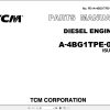 093 TCM Isuzu Engine A 4BG1TPE 08 Parts Manual PE A 4BG1TPE 08A
