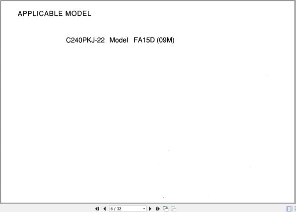 101 TCM Isuzu Engine C240PKJ 22 Parts Catalog PE C240PKJ 22A 1