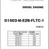 102 TCM Kubota Engine D1503 M E2B FLTC 1 Parts Catalog PE D1503 M E2B FLTC 1A
