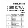 103 TCM Kubota Engine V3300 Series Parts Catalog PE V3300 BF TCM 1C