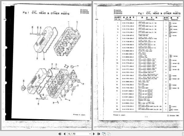 107 TCM Nissan Engine C240PKD 01 02 Parts Catalog 1