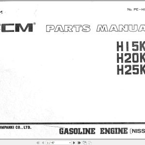 108 TCM Nissan Engine H10KA H20KA H25KA Part Catalog PE 15KAB