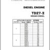 119 TCM Nissan Engine TD27 II Parts Catalog PE TD27 IIC