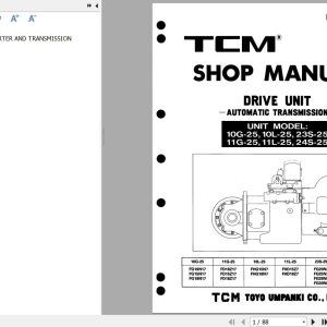 120 TCM Transmission 10G 10L 11G 11L 23S 24S 25 Shop Manual MU 10G25AE