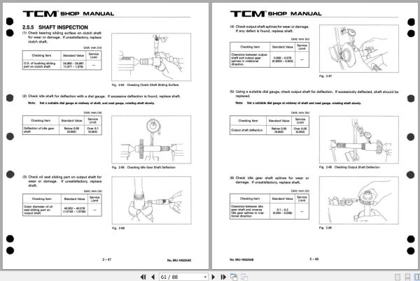 120 TCM Transmission 10G 10L 11G 11L 23S 24S 25 Shop Manual MU 10G25AE 2