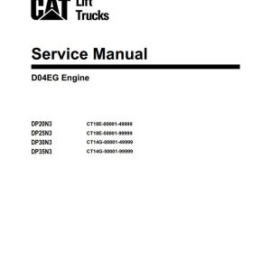 CAT Engine D04EG Service Manual 03.2023