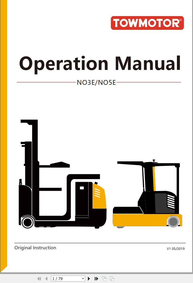 CAT Forklift NO3E Operation Service Manual 11.2022