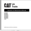 CAT Forklift NPV20N3 to NPF25N3S Operation Service Manual 06.2023