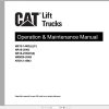 CAT Forklift NR12N3L to NR20N3HX Operation Service Manual 04.2024