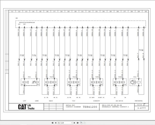 CAT Forklift NR14K Wiring Diagrams and Parts Manual 03.2021 2