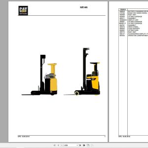 CAT Forklift NR14N Parts Catalog 03.2021