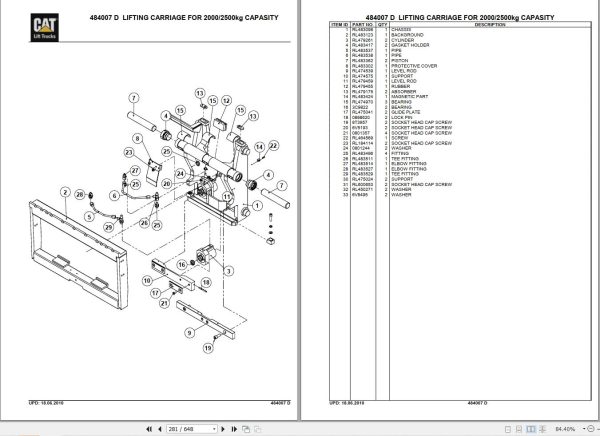 CAT Forklift NR16NC Parts Catalog 03.2021 1