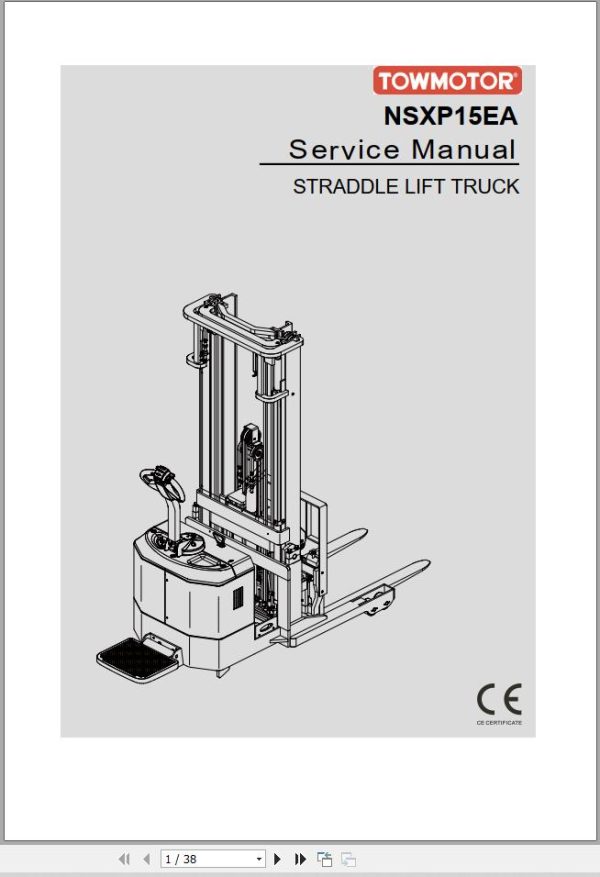 CAT Forklift NSXP15EA Parts Operation Service Manual 11.2023