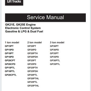 CAT Gasoline Engine GK21E GK25E Service Manual SCEEG MT13H 230 03.2024