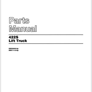 CAT Lift Truck 422S Service Data Parts Manual 03.2020