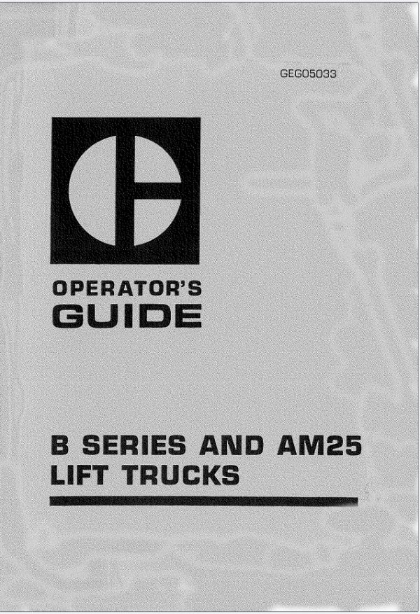 CAT Lift Truck AM25 Operation Service Manual 03.2023