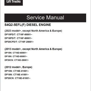 CAT Lift Truck DP18PT Service Manual 04.2024