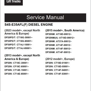 CAT Lift Truck DP35PT Service Manual 04.2024