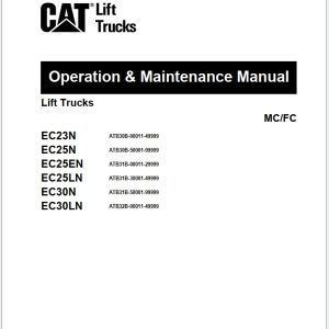 CAT Lift Truck EC30N Operation Service Manual 02.2024