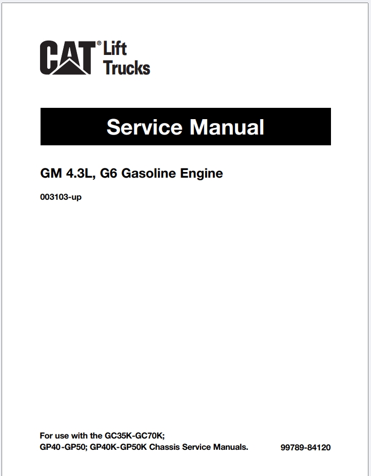 CAT Lift Truck GP50C Service Manual 06.2023