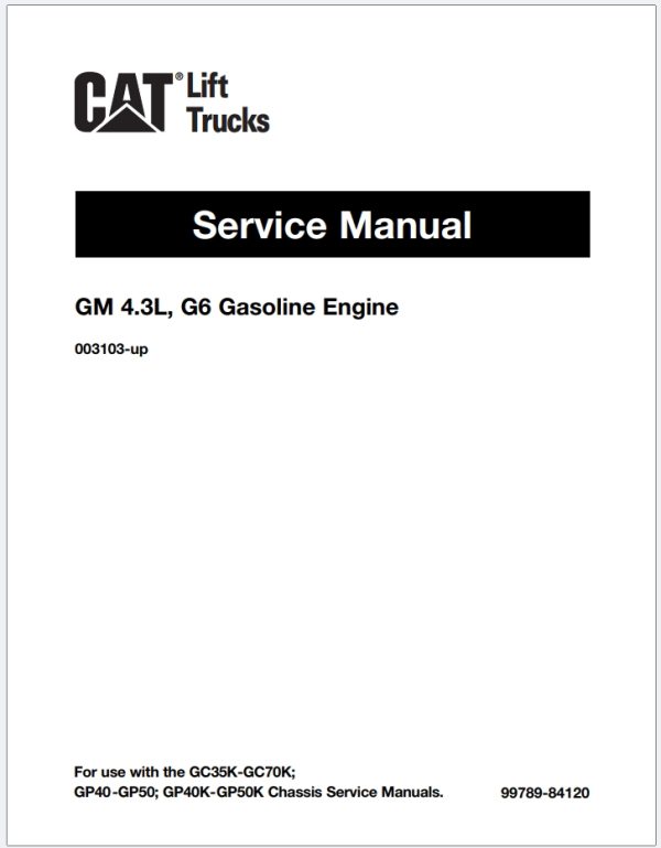 CAT Lift Truck GPL40 Operation Service Manual 06.2023