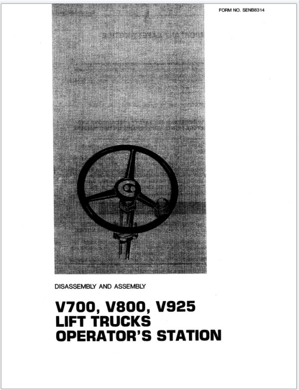 CAT Lift Truck V925 LH Parts Operation Service Manual 04.2022 1