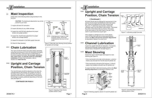 CAT Lift Trucks 2C3000 to 2C6500 Operation Service Manual 02.2024 2