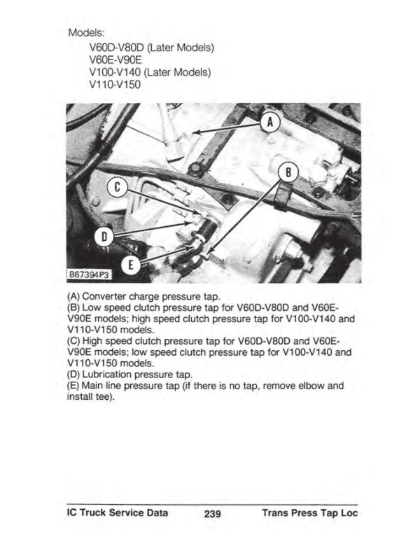 CAT Lift Trucks AH40 AH46 AH52 AH60 Maintenance Inspection Specifications SENB8212 01 1