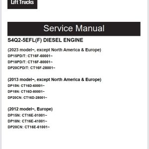 CAT Lift Trucks DP20CPD DP20CPT Service Manual 04.2024