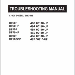 CAT Lift Trucks DP60HP DP60P DP70P DP100CP DP80P DP70HP Operation Service Manual 11.2023