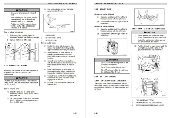 CAT Lift Trucks EC23N EC30LN Operation Service Manual 02.2024 2