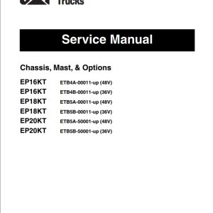 CAT Lift Trucks EP16KT EP18KT EP20KT Operation Service Manual 07.2023