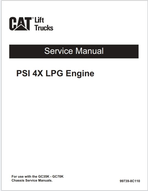 CAT Lift Trucks GC35 to GC70K Operation Service Manual 02.2024 1