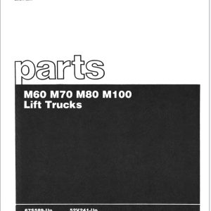 CAT Lift Trucks M60 M70 M80 M100 Parts Manual SEBN2512 01 2020