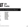 CAT Lift Trucks NSR12N2 to NSS16N2I NPS30N2 Operation Service Manual 03.2024