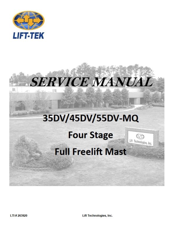 CAT Lift Trucks QS20C61V C to QS20C70V C Service Manual 11.2023