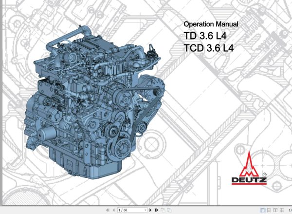 Deutz Engine TD TCD 3.6 L4 Operation and Maintenance Manual 03123907en 1